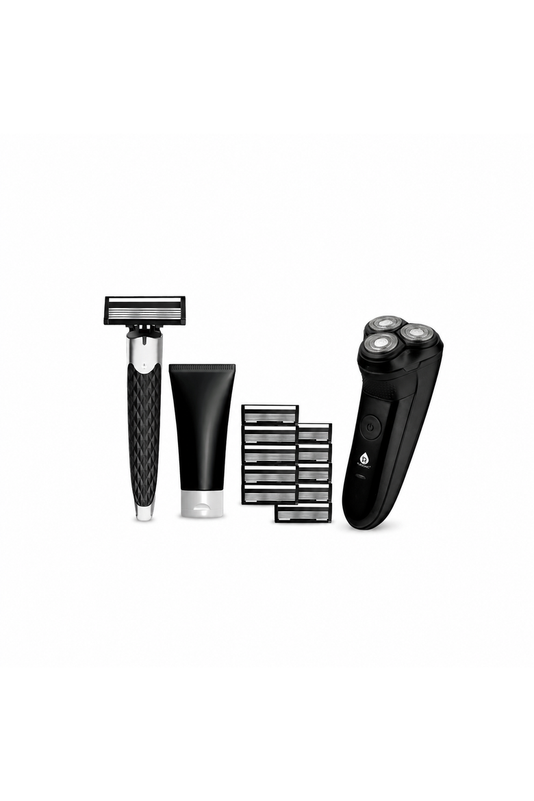 Ultimate Men's Grooming Bundle - Electric Shaver & Premium Men's Shaving Kit, Main, color, Black