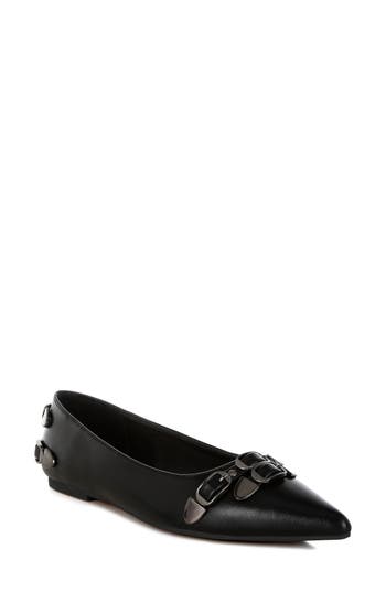 London Rag Golini Buckle Ballet Flat In Black