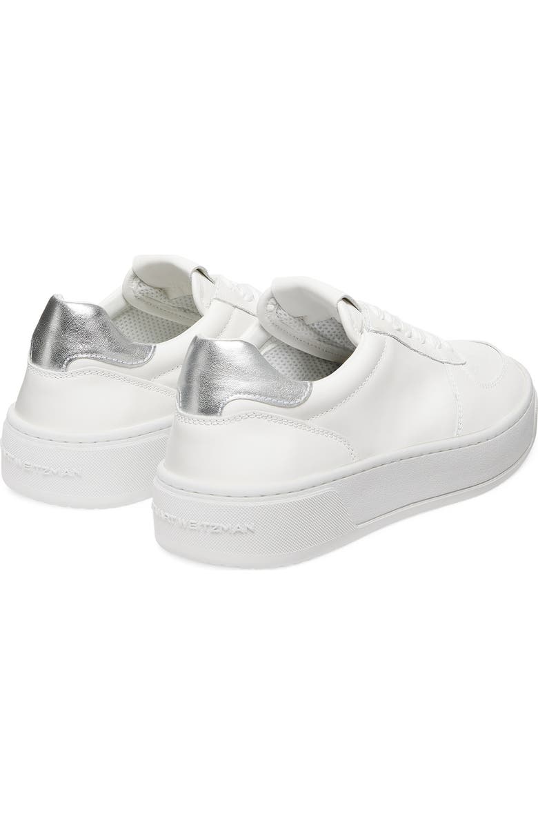 Stuart Weitzman Courtside Sneaker, Alternate, color, White/Silver