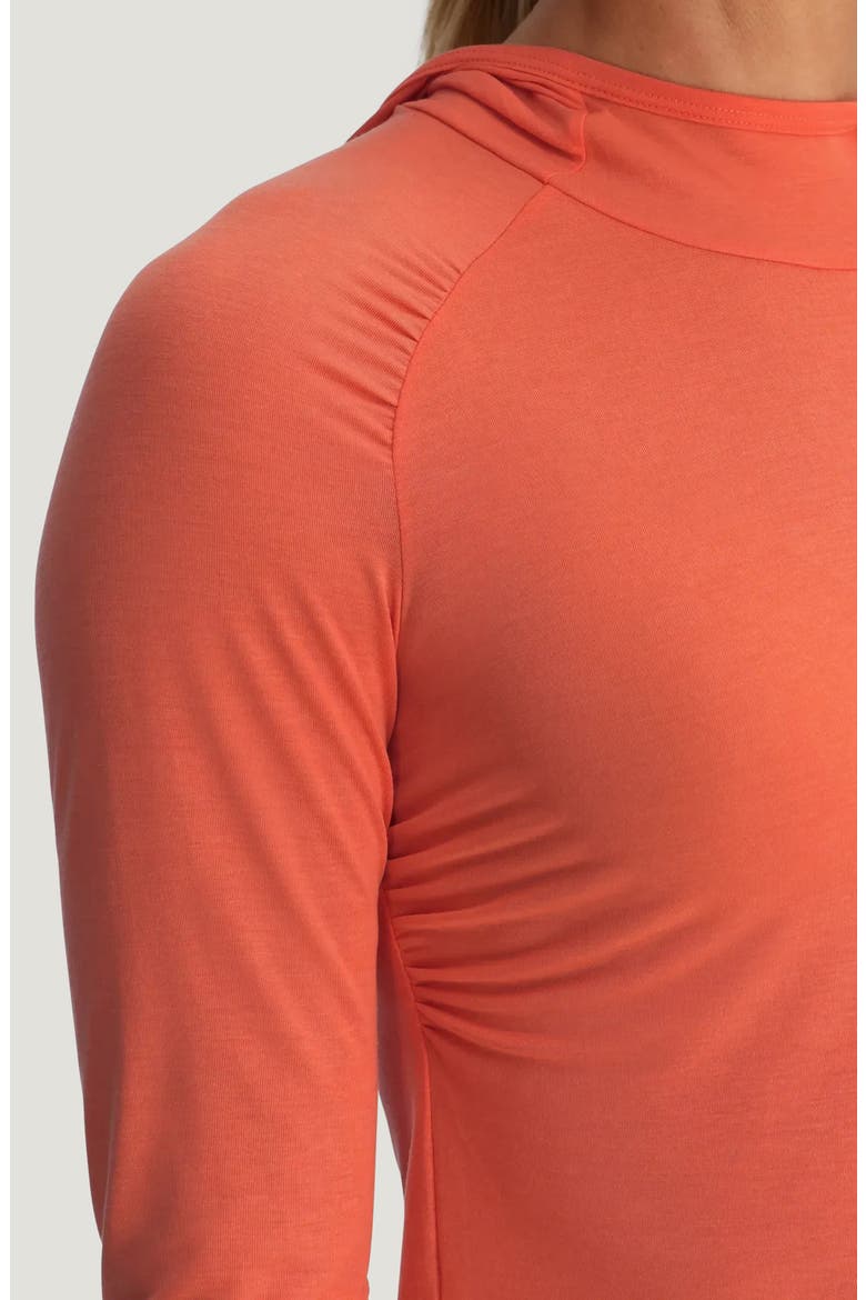 Elevate Fitted Lightweight Performance Hoodie, Alternate, color, FLAMINGO