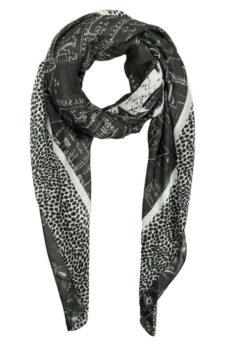 AllSaints Spitalfields Large Square Scarf, Main, color, 