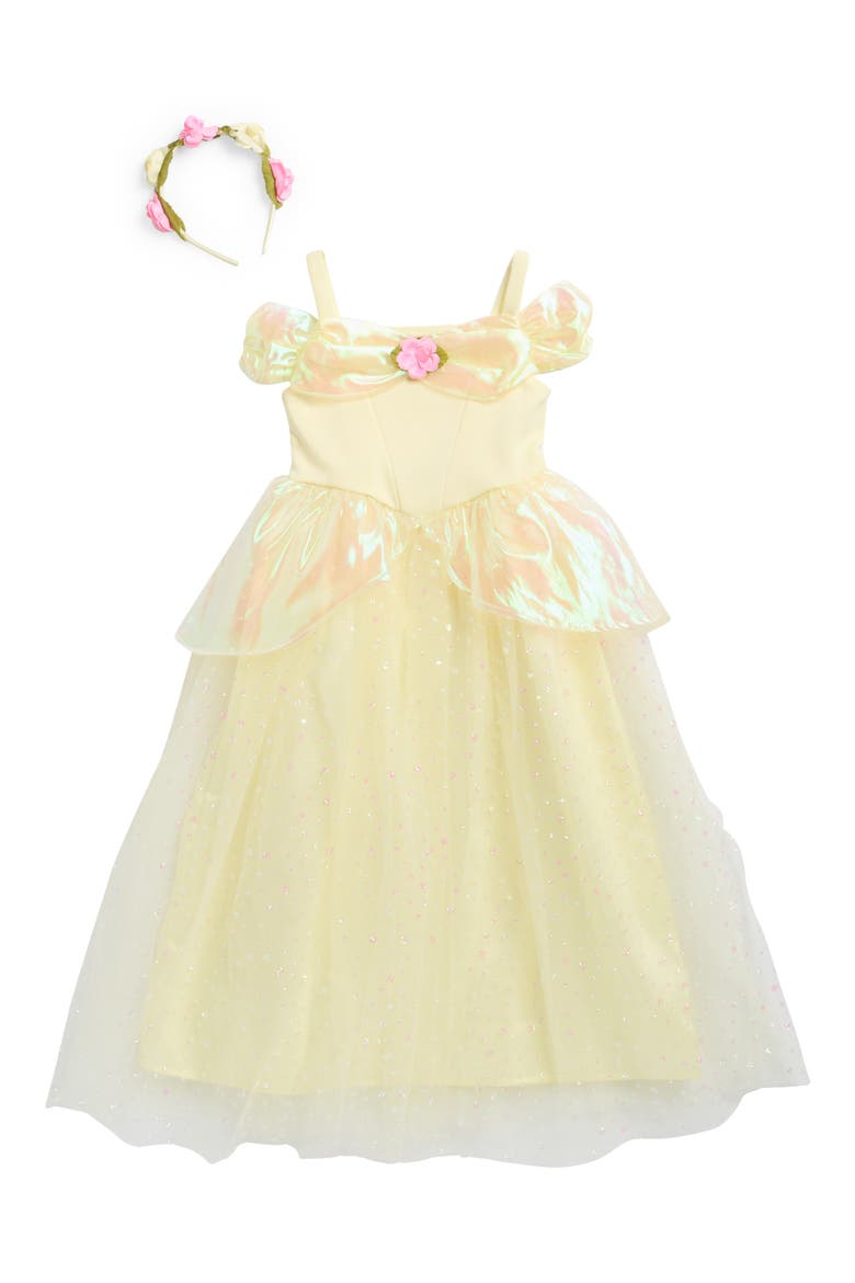 Kids' Princess Dress & Headband Set, Main, color, YELLOW