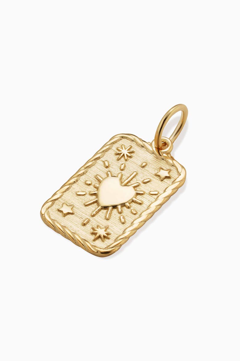 14K Yellow Gold It's Love Pendant Charm, Alternate, color, Yellow Gold