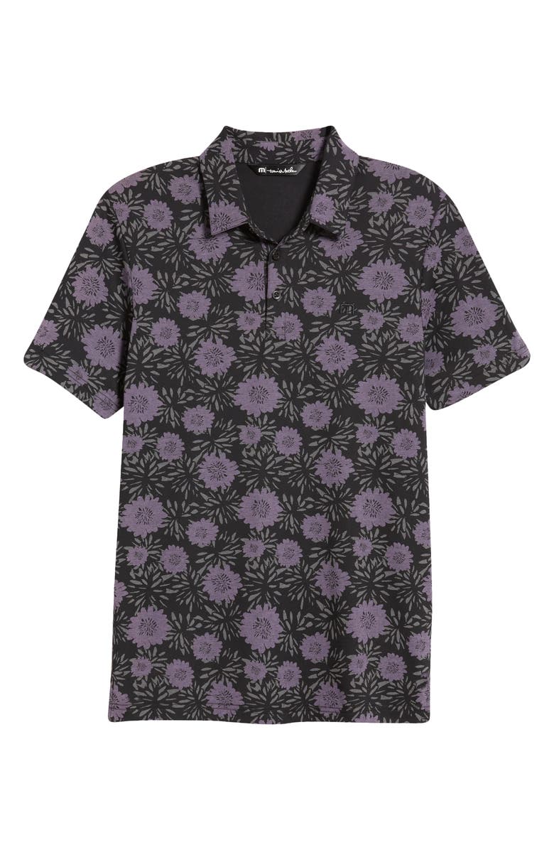 TravisMathew Not Happening Floral Piqué Polo, Alternate, color, Black