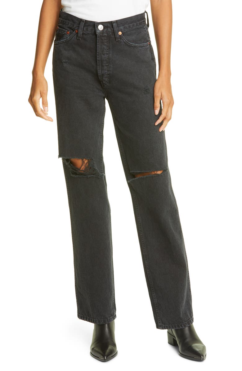 Re/Done High Waist Loose Jeans, Main, color, 