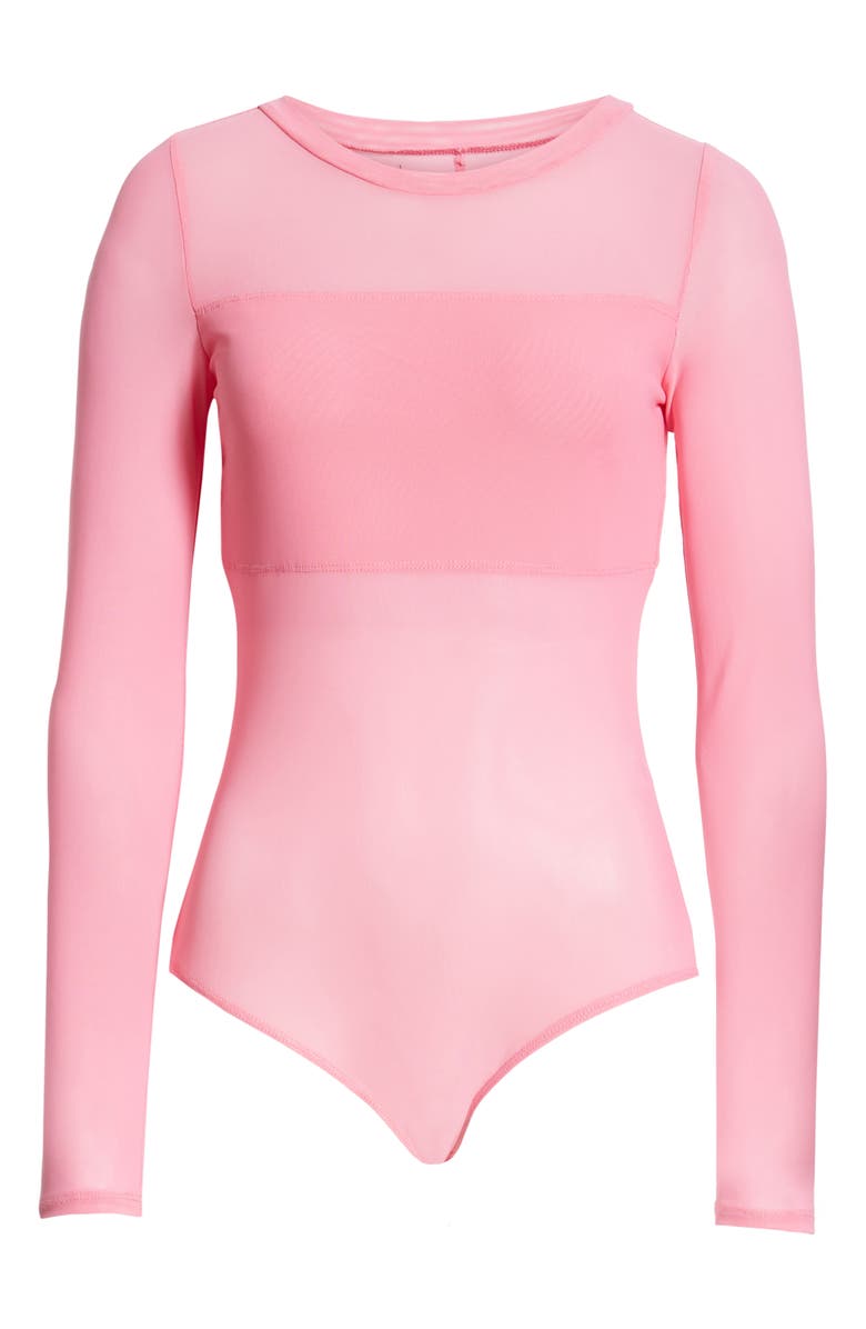 Love, Fire Neon Mesh Bodysuit, Alternate, color, 