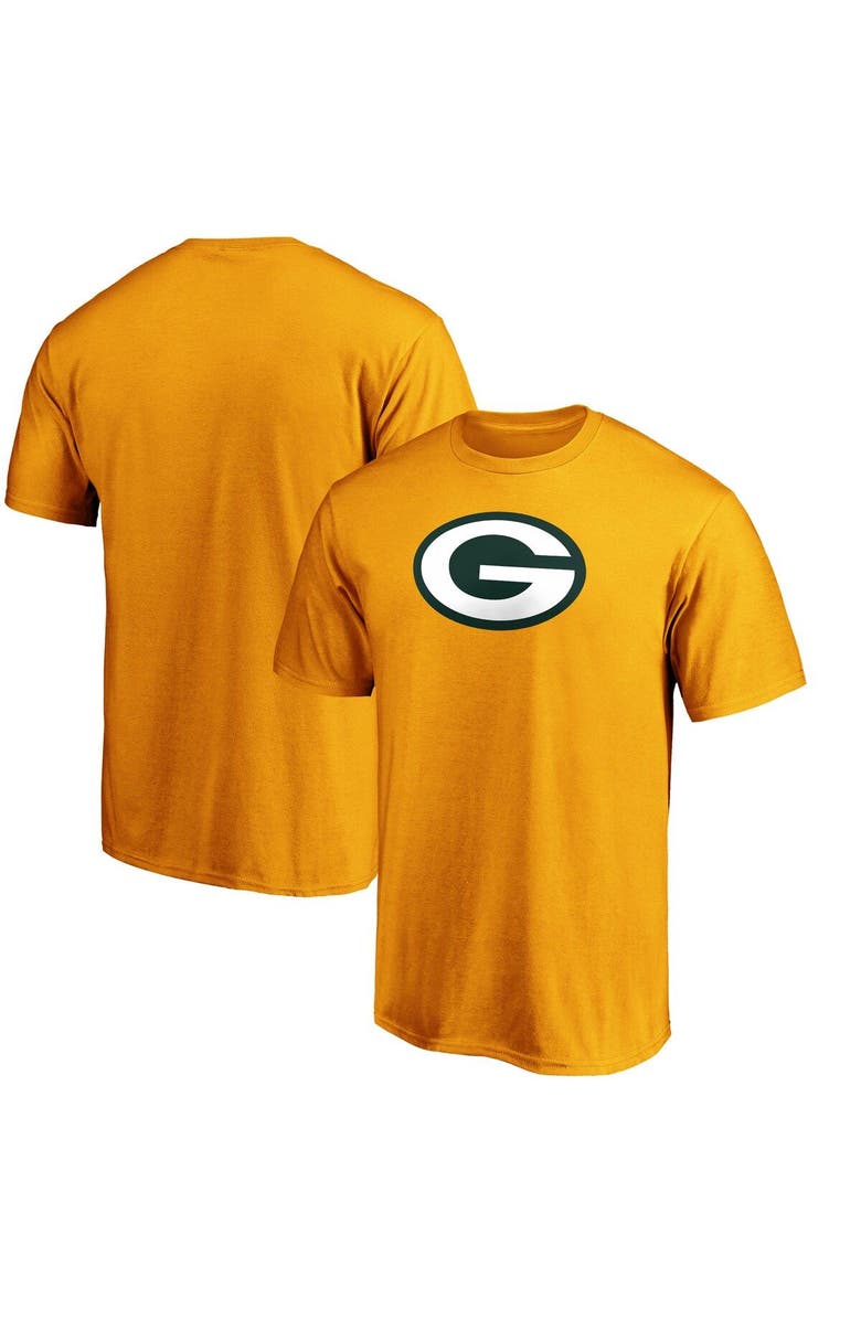 FANATICS Men's Fanatics Branded Gold Green Bay Packers Primary Logo T-Shirt, Main, color, 