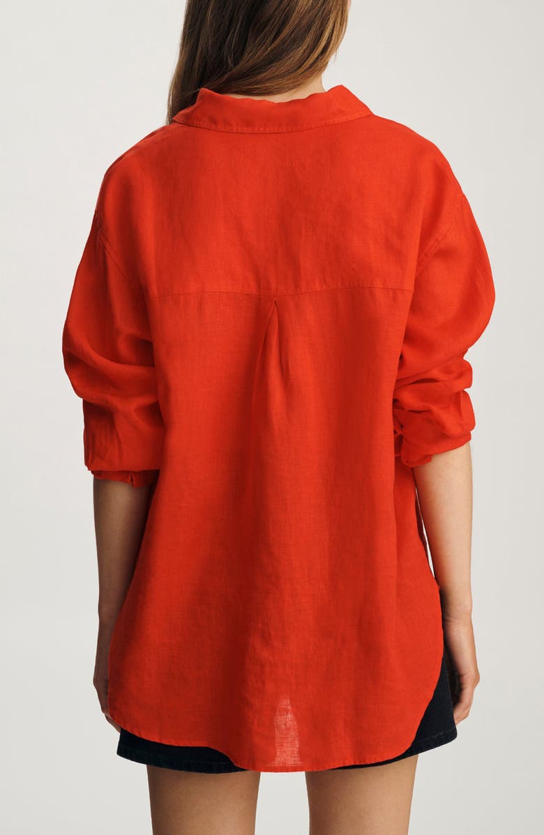 Mavi Jeans Relaxed Fit Linen Button-Up Shirt, Alternate, color,