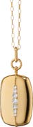 Monica Rich Kosann Kate 18k Gold Diamond Locket Necklace