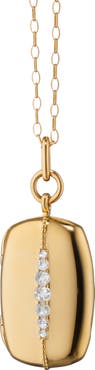 Monica Rich Kosann Kate 18k Gold Diamond Locket Necklace
