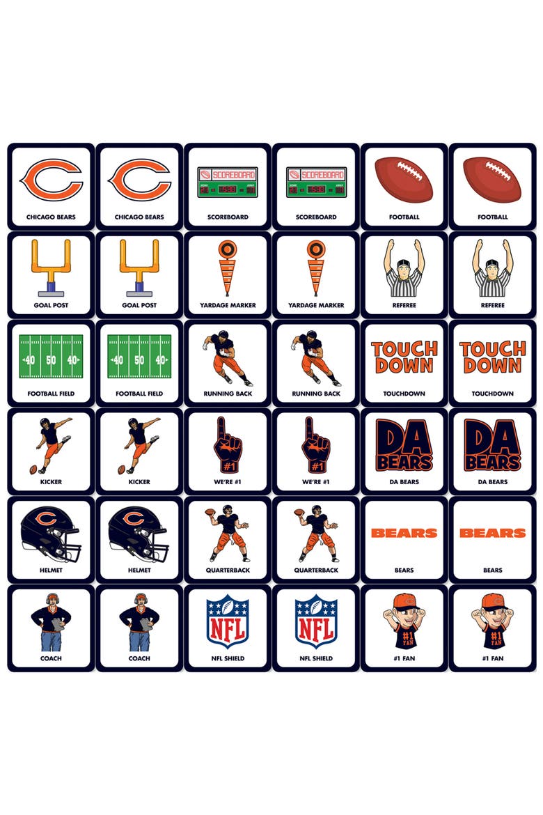 Chicago Bears Matching Game, Alternate, color, Multicolor