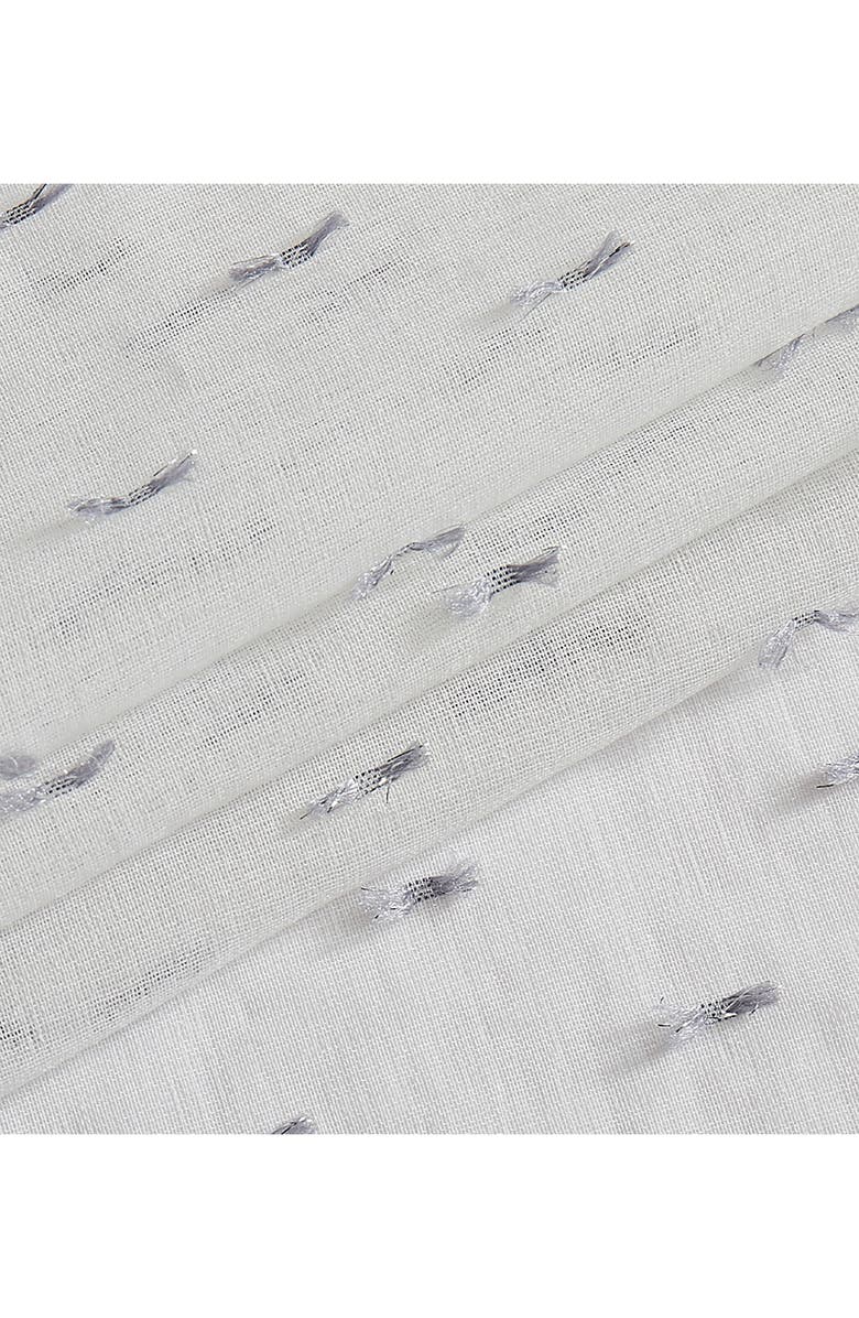 DAINTY HOME Sprinkles Set of 2 Metallic Sheer Panel Curtains, Alternate, color, Silver