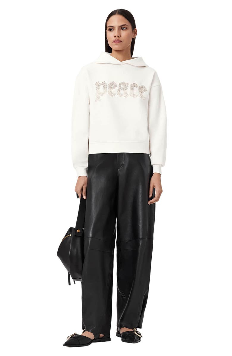 AllSaints Peace Pippa Hoodie, Alternate, color, Optic White
