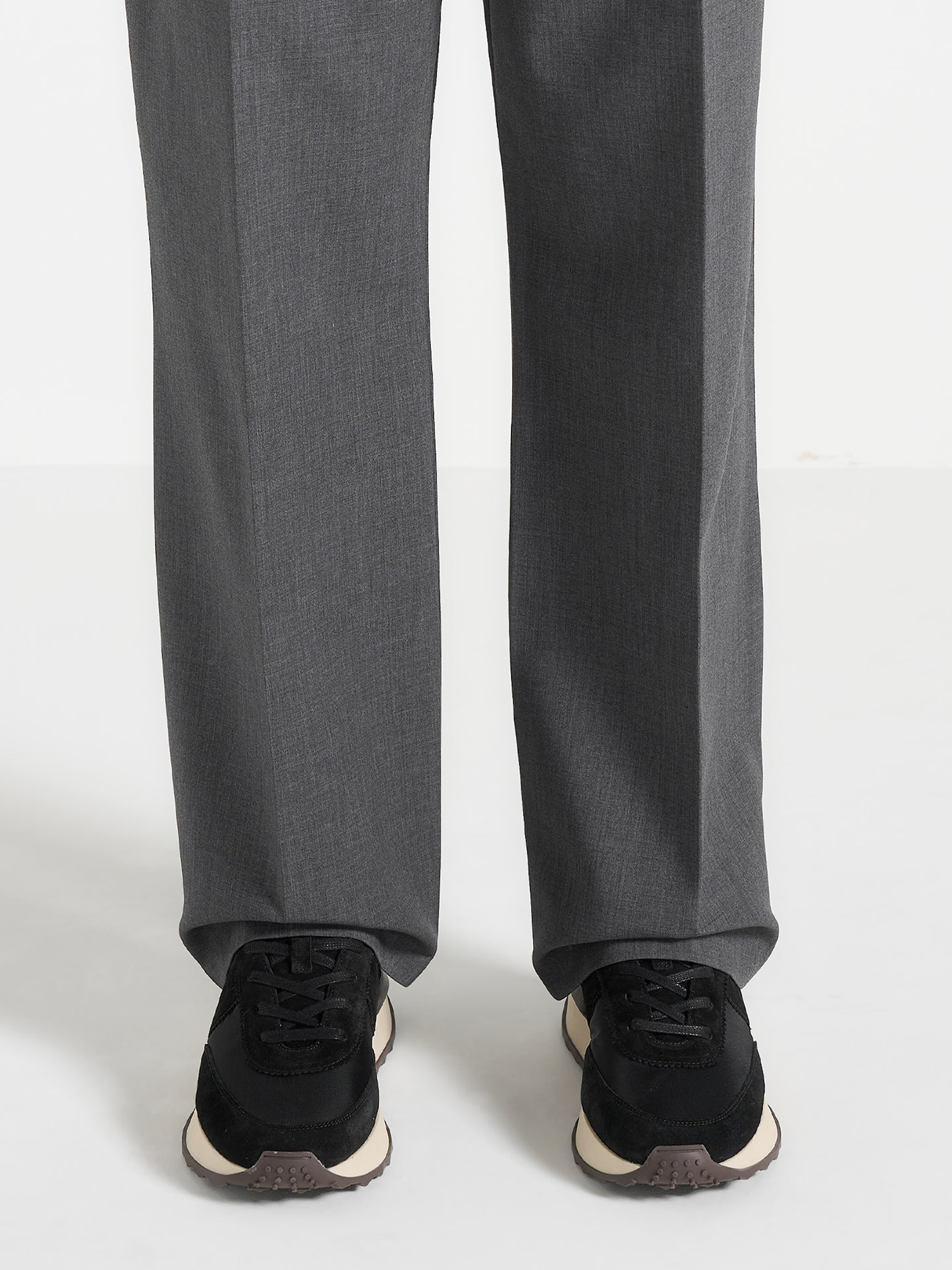 Manière De Voir Monaco Suede and Nylon Runner, Alternate, color, Black