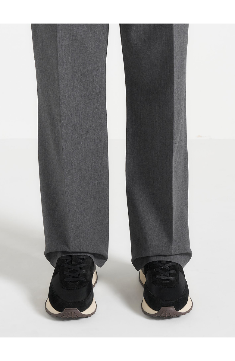 Manière De Voir Monaco Suede and Nylon Runner, Alternate, color, Black