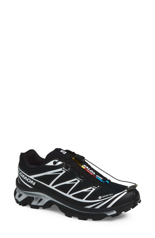 Salomon XT-6 Gore-Tex® Waterproof Sneaker in Black/black/silver at Nordstrom