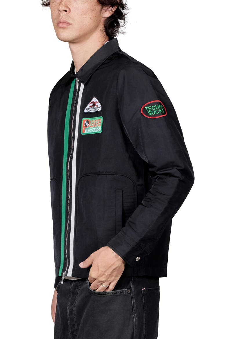 Records Patch Jacket, Alternate, color, BLACK