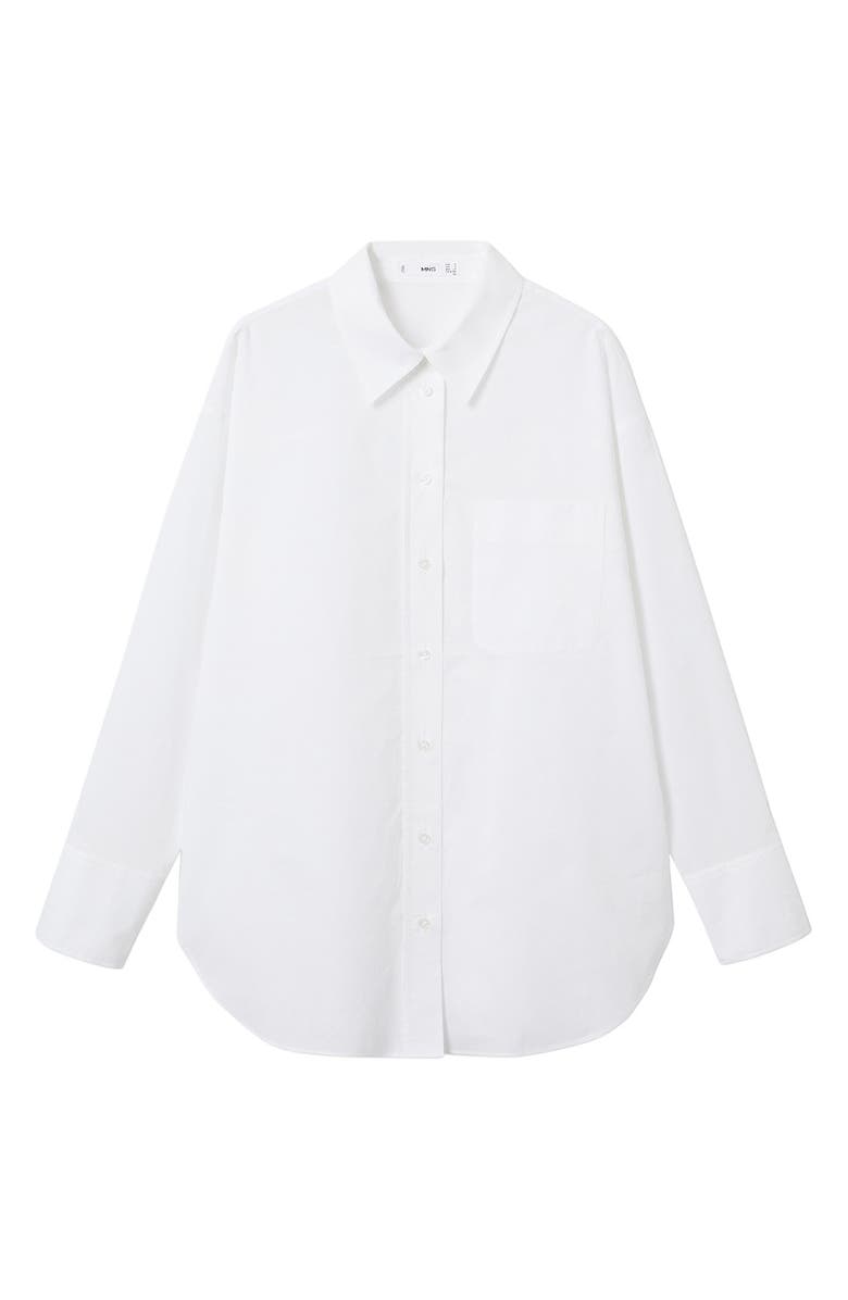 MANGO Oversize Cotton Shirt, Alternate, color, 
