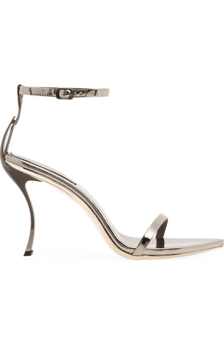 Jeffrey Campbell Obsession Ankle Strap Sandal, Alternate, color, Pewter Mirror Combo