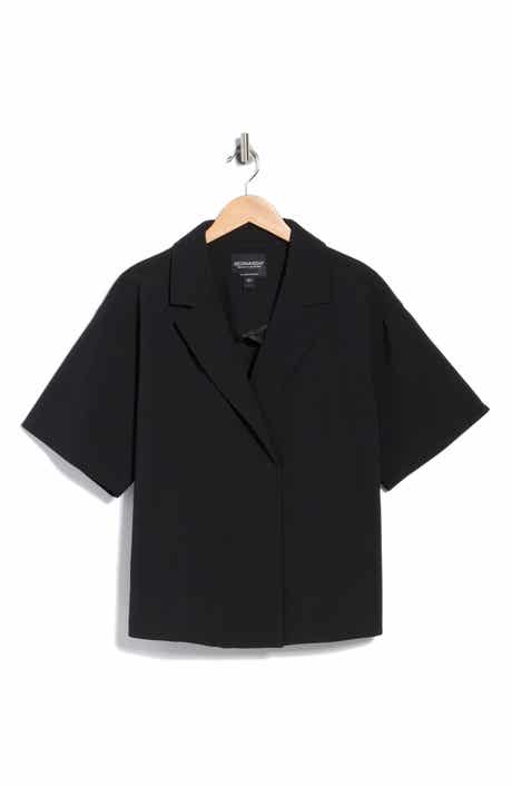 Bernardo Knit Gabardine Blazer Shirt