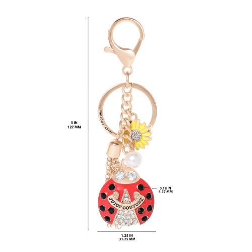 Juicy Couture Lucky Ladybug Charm Travel Keychain In Gold