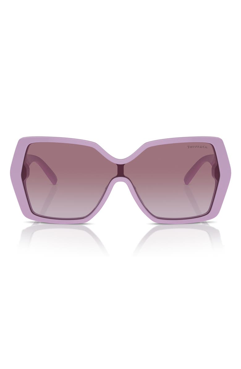 Tiffany & Co. 129mm Gradient Pillow Sunglasses, Main, color, Violet