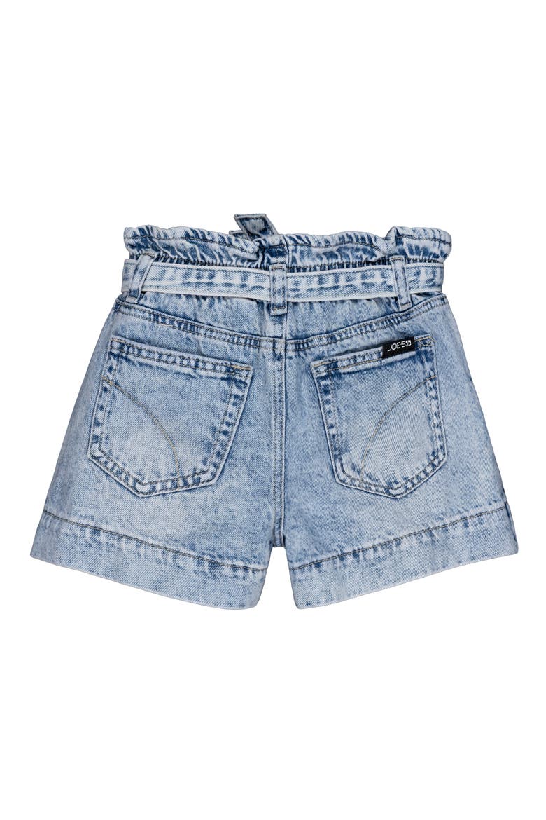 Kids' Paperbag Waist Denim Shorts, Alternate, color, BLEACH WASH