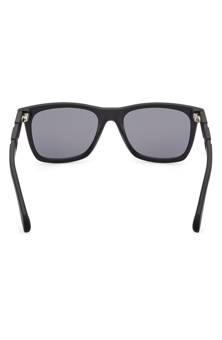 adidas 53MM Navigator Sunglasses, Alternate, color, Matte Black / Smoke
