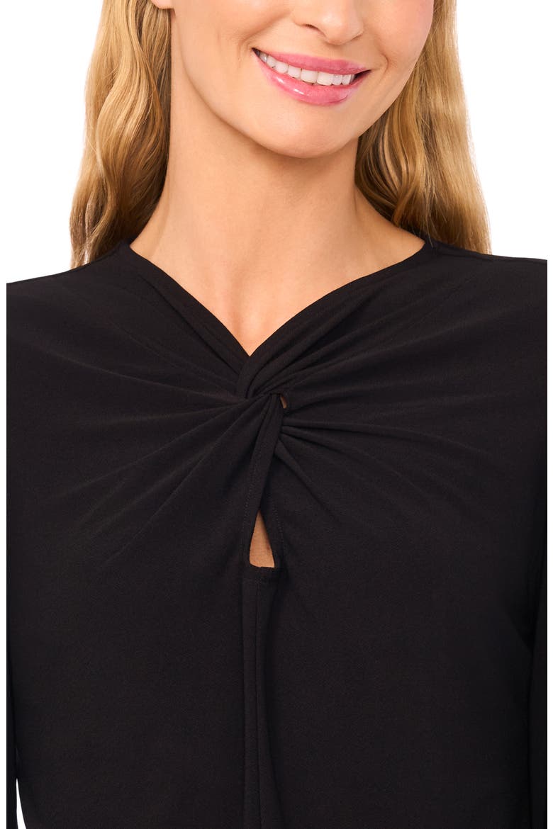 Twist Front Top, Alternate, color, RICH BLACK