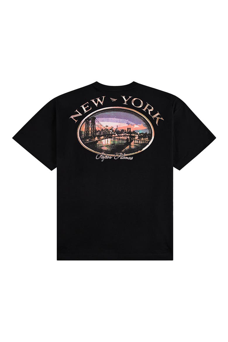NY Bridge Graphic T-Shirt, Alternate, color, BLACK