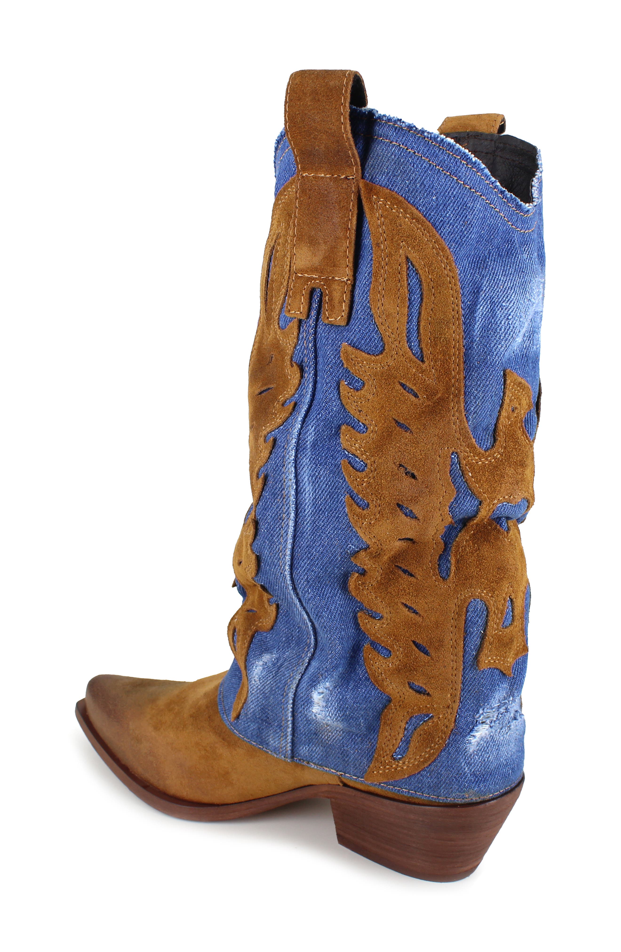 ZIGI Elif Western Boot, Alternate, color, Tan Blue D