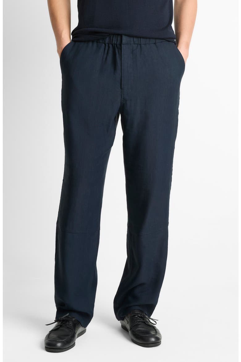 Louie Flat Front Stretch Viscose & Linen Pants, Main, color, COASTAL