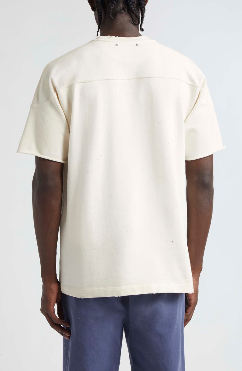 Golden Goose Journey Football Logo Distressed Cotton Graphic T-Shirt, Alternate, color, 