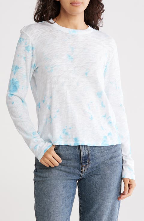 Cloud Tie Dye Slub Long Sleeve T-Shirt