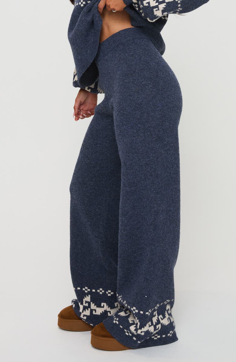 Princess Polly Alpine Sweater Pants, Alternate, color, Blue