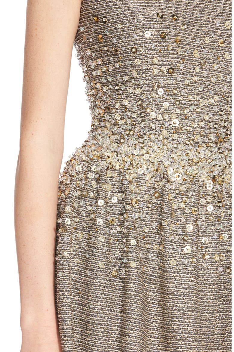 Hand Beaded Bauble Knit Dress, Alternate, color, GOLD/ QUARTZ MULTI