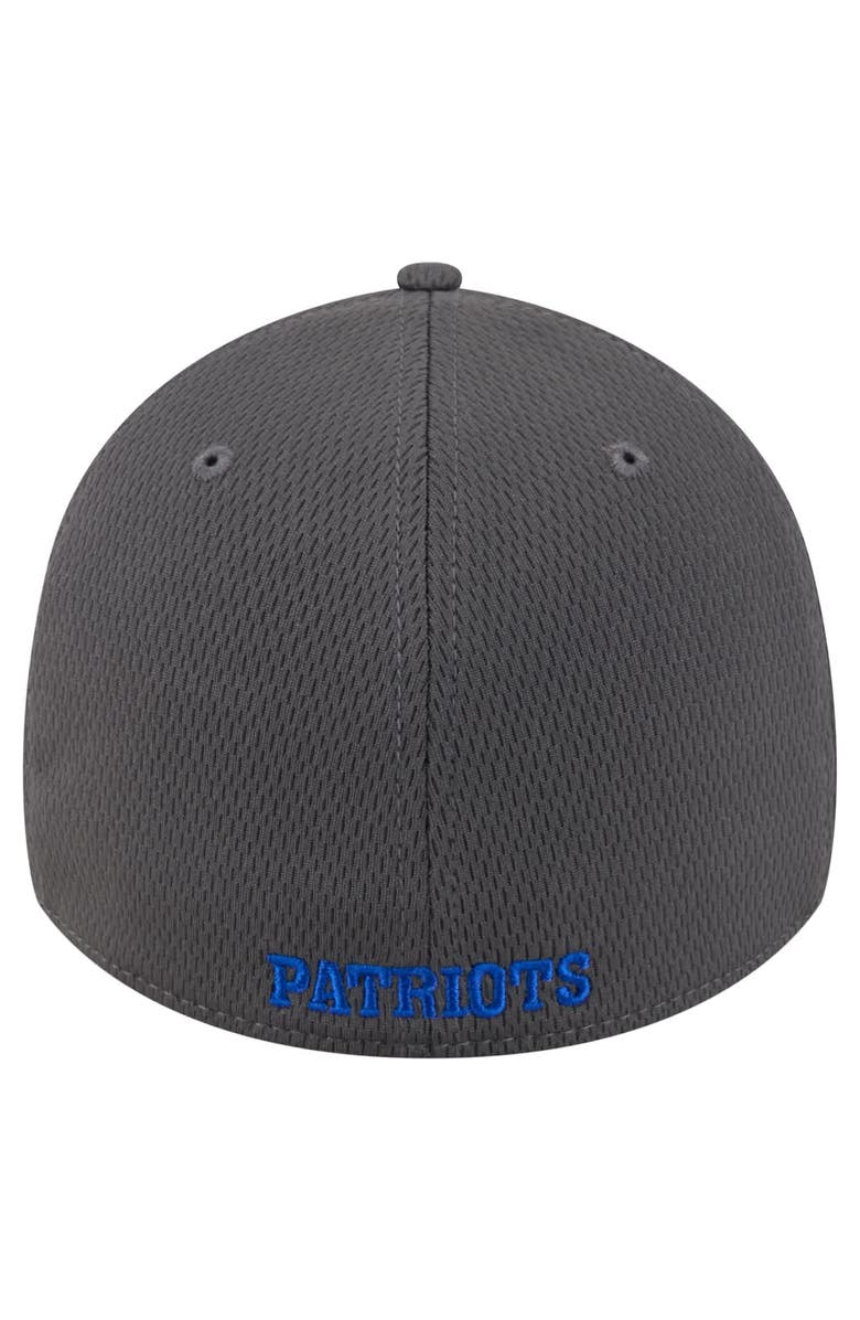 New Era Men's New Era Graphite New England Patriots Throwback Logo Main 39THIRTY Flex Hat, Alternate, color, 