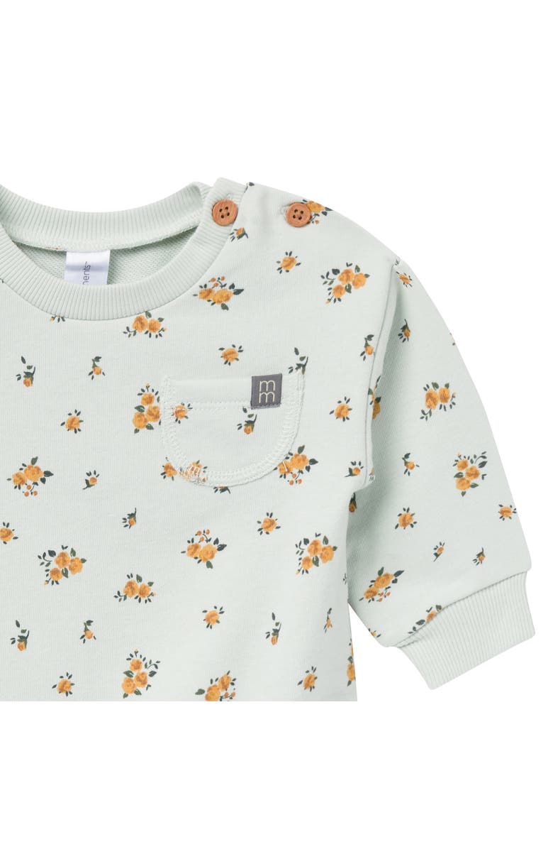 Modern Moments<sup
™</sup
 by Gerber Long Sleeve Bubble Romper with Accent Pocket, Alternate, color, Fall Roses