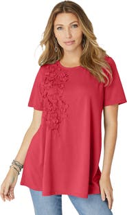 Roaman's 3 D Appliqued Swing Tee