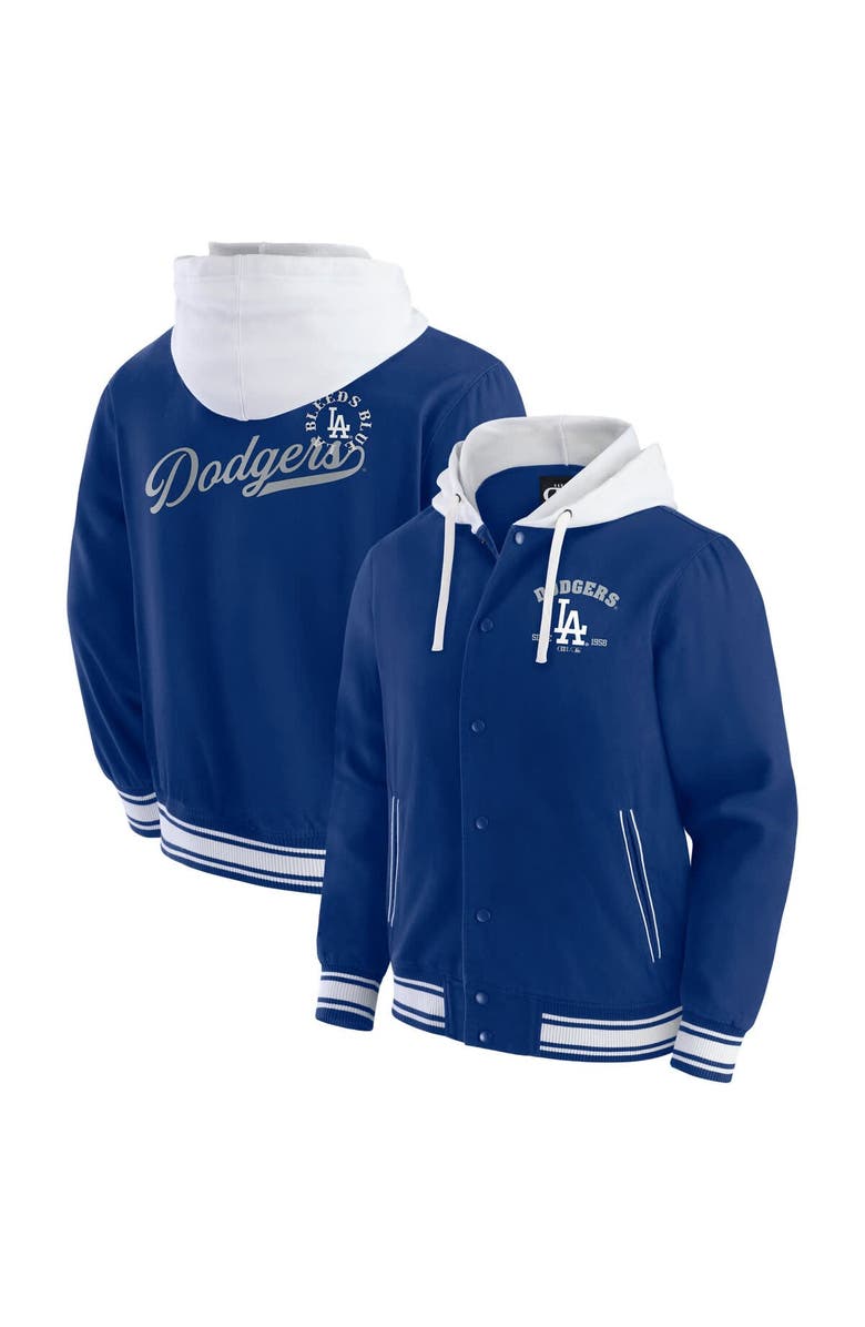 Darius Rucker Collection by Fanatics Men's Darius Rucker Collection by Fanatics  Royal Los Angeles Dodgers Full-Snap Hooded Jacket, Main, color, 