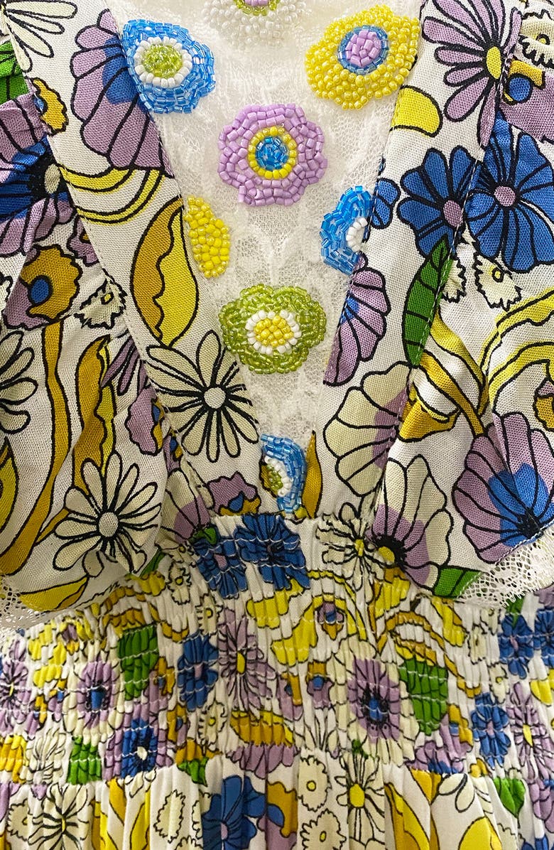 BAROK PARIS Floral Ruffle Dress, Alternate, color, 