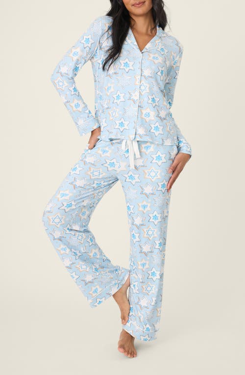 Pj Salvage You Had Me At Shalom Jersey Pajamas In Blue