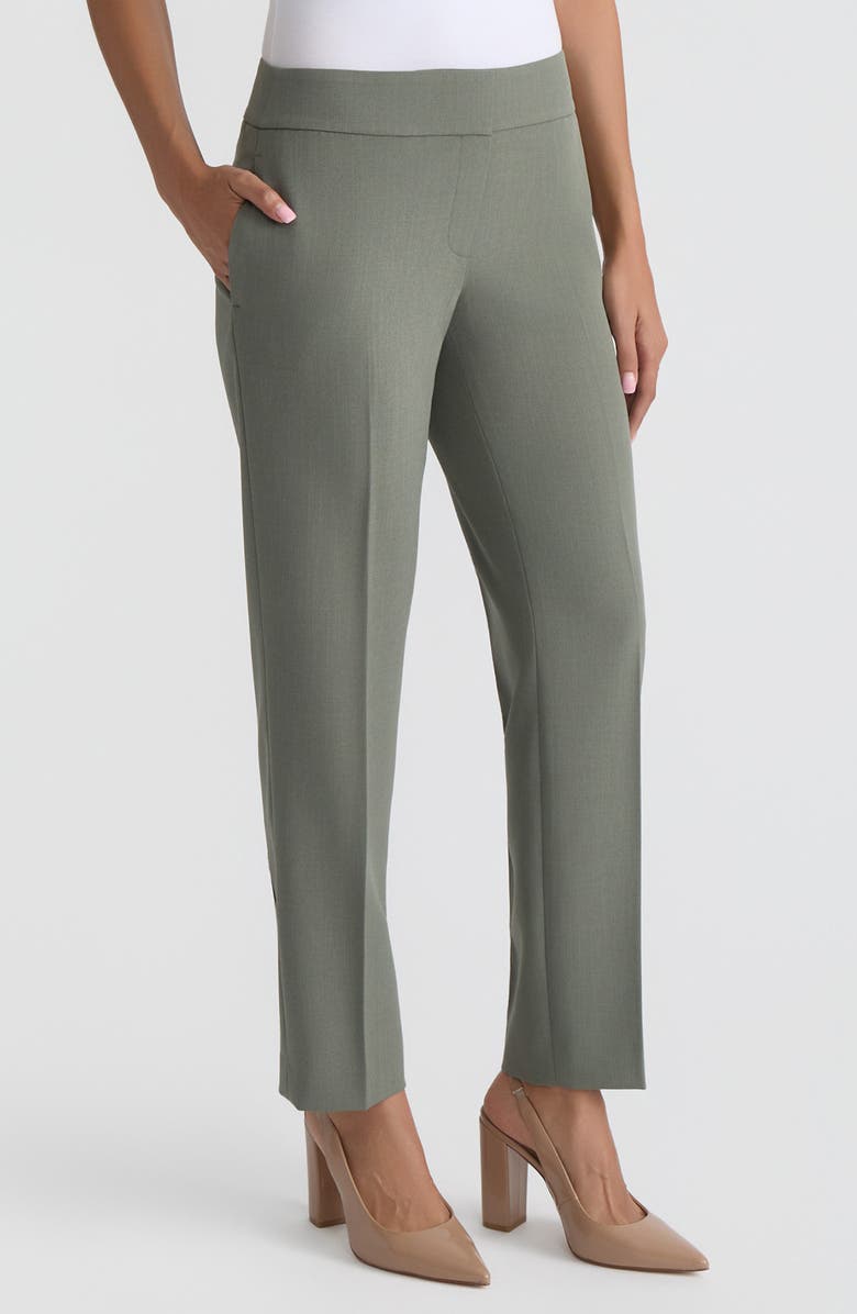 KASPER Ava Stretch Crepe Straight Leg Pants, Alternate, color, Dark Sea Stone