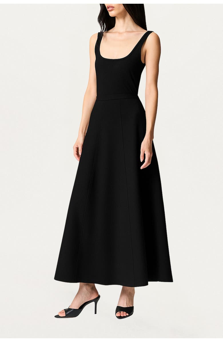 Nocturne Flared Maxi Skirt, Alternate, color, Black