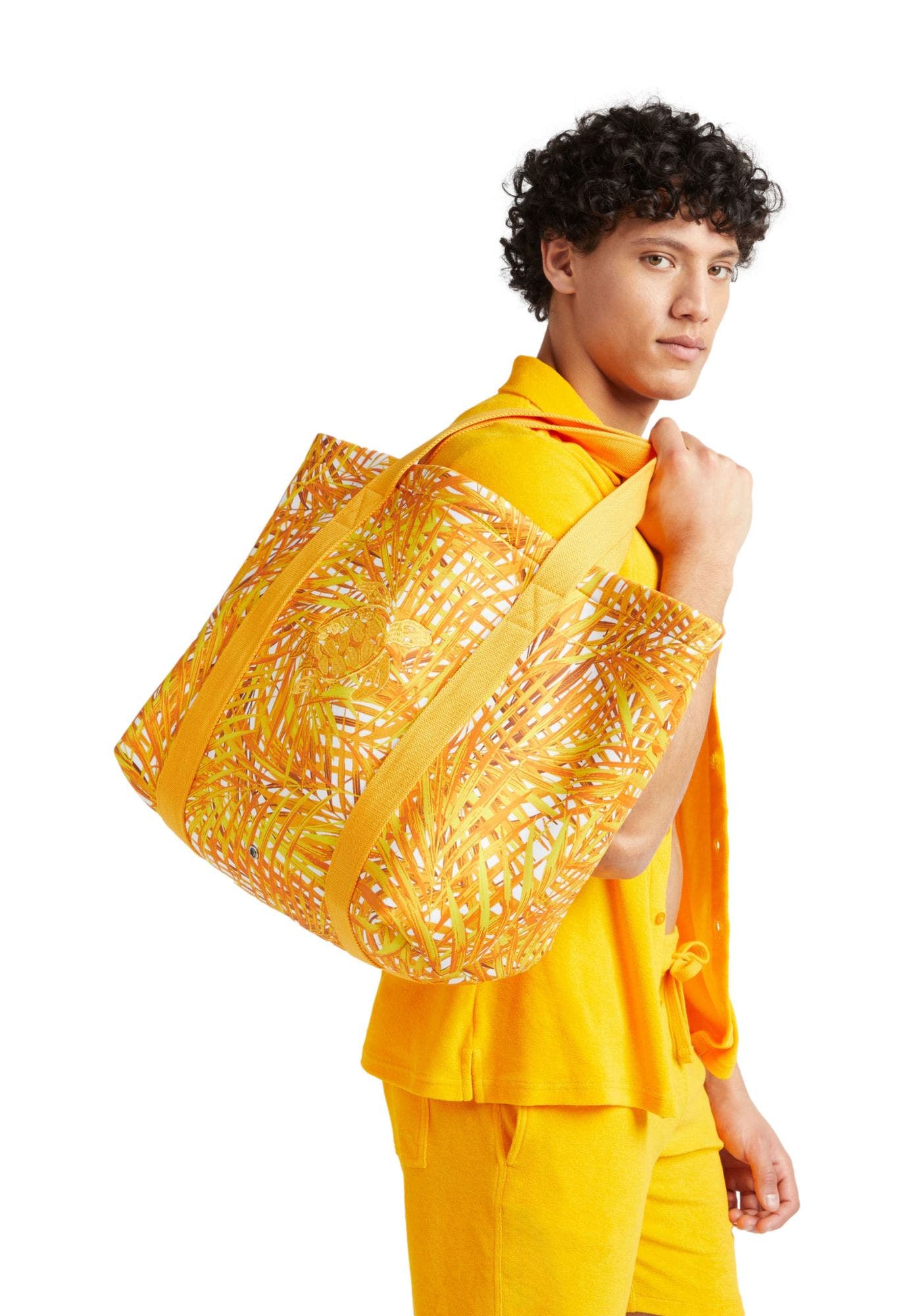Palm Leaves Neoprene Bag, Main, color, MANGUE