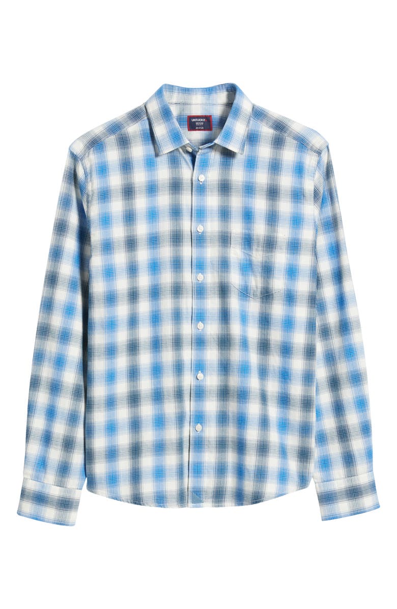 UNTUCKit Bauer Ombré Check Flannel Button-Up Shirt, Alternate, color, 