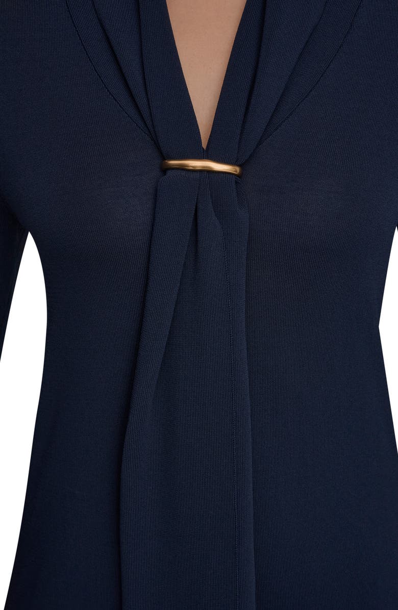 Donna Karan New York Drape Neck Sweater, Alternate, color, Nightfall