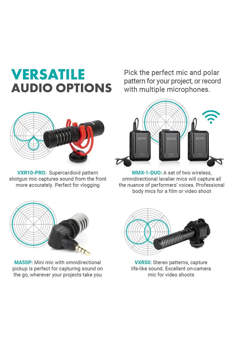 iVlog5 Director's Vlogging Kit with Various Microphones, Lights, and Accessories, Alternate, color, Black