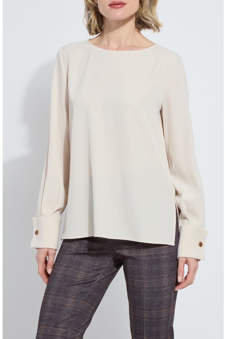 Talita French Cuff Top, Alternate, color, SILKY CREAM