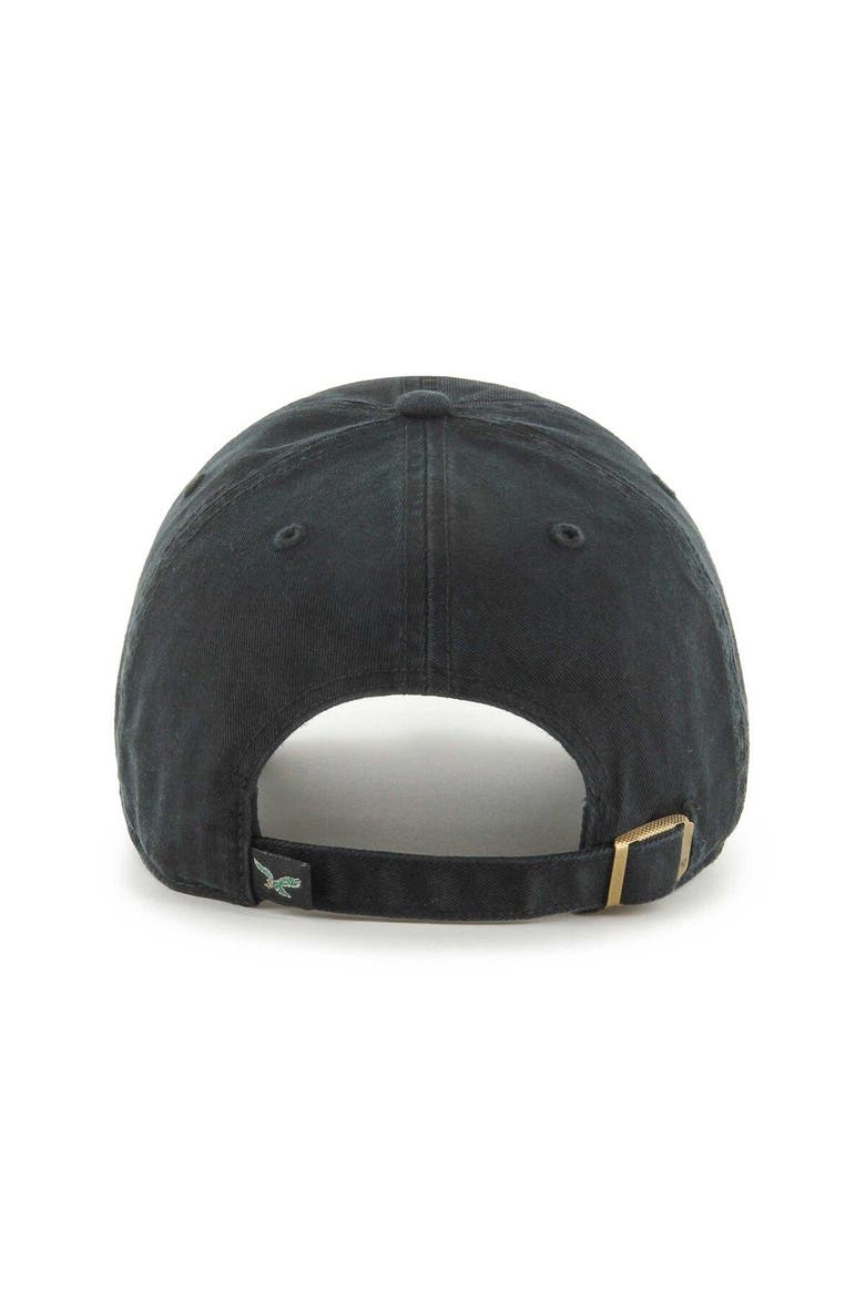 Men's '47 Black Philadelphia Eagles Clean Up Legacy Adjustable Hat, Alternate, color, Black